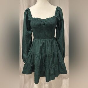 Altar'd State Forest Green Long Sleeve Dress
